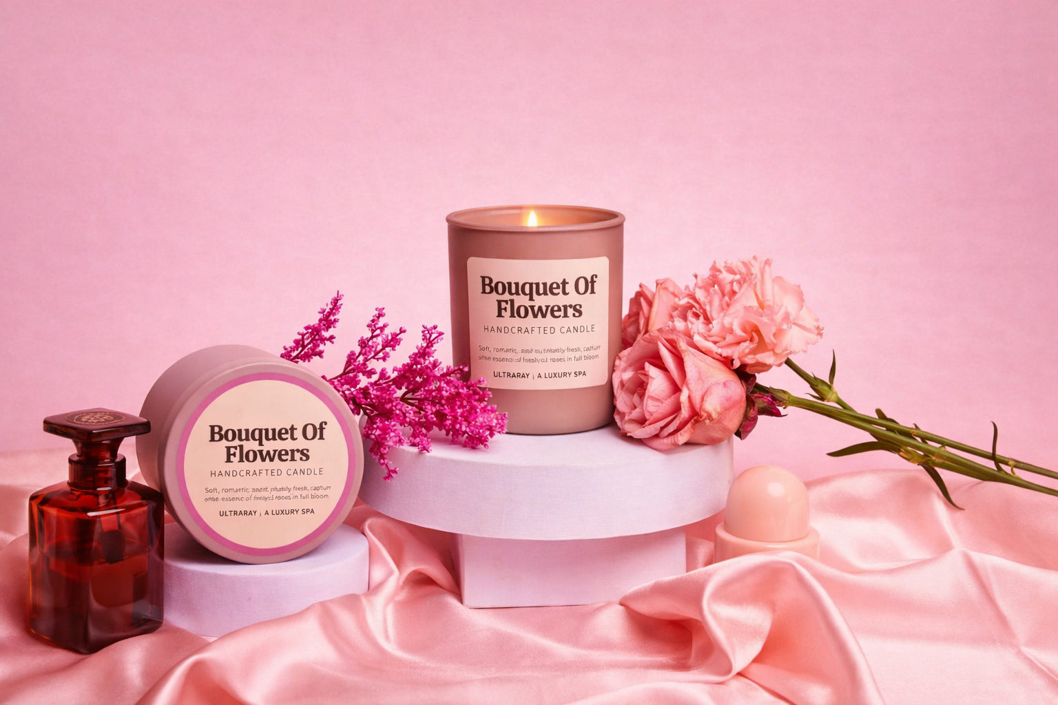 Bouquet of Flowers Handcrafted Candle