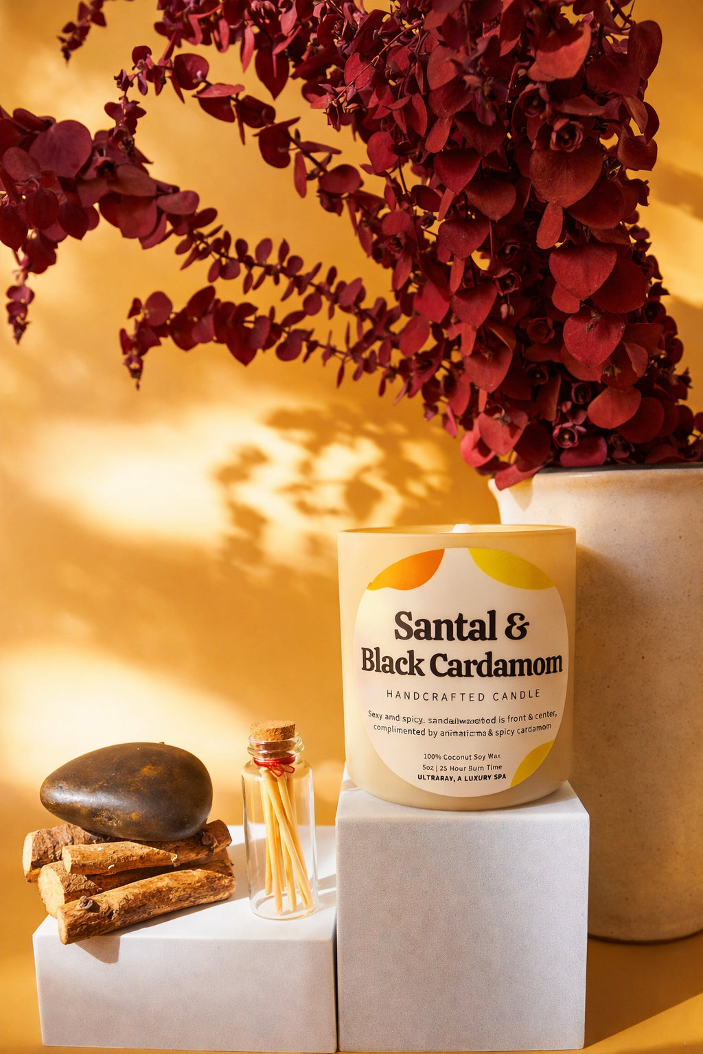Santal + Black Cardamom Handcrafted Candle